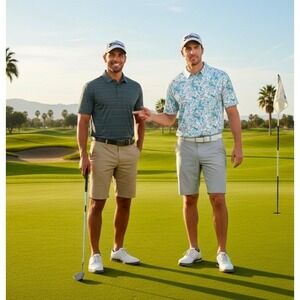 Ben Hogan Performance Golf Polo Shirt Qty of 2 Men's Medium Stripped Print New